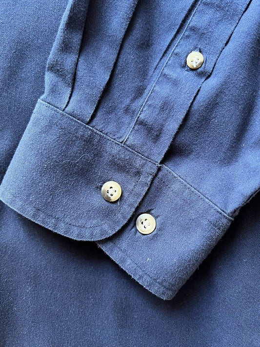 Club 33 Embroidered Mens XL Blue Longsleeve Button Up Devon & Jones Disneyland Rare - thriftgoblin