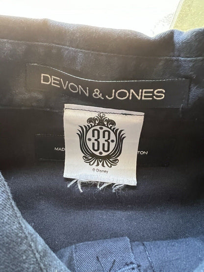 Club 33 Embroidered tag Mens XL Blue Longsleeve Button Up Devon & Jones Disneyland Rare - thriftgoblin