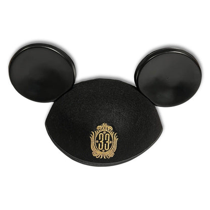 Club 33 Mickey Mouse Ears Cap Black Adult Hat Headwear Rare Disneyland Disneyana - thriftgoblin