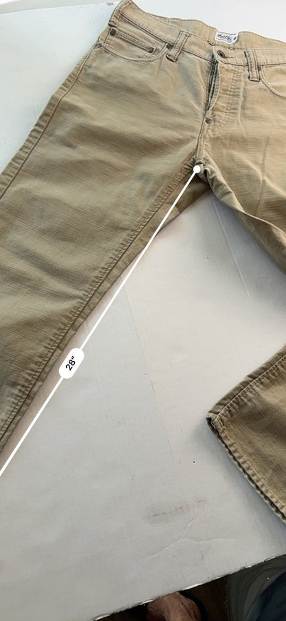 Cootie Productions Five Pocket Button Fly Slub Cotton Pants Tan Size 30 Japan - Thrift GoblinPants