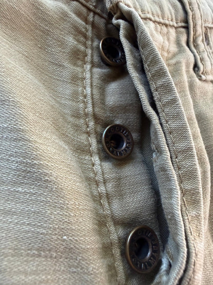 Cootie Productions Five Pocket Button Fly Slub Cotton Pants Tan Size 30 Japan - Thrift GoblinPants