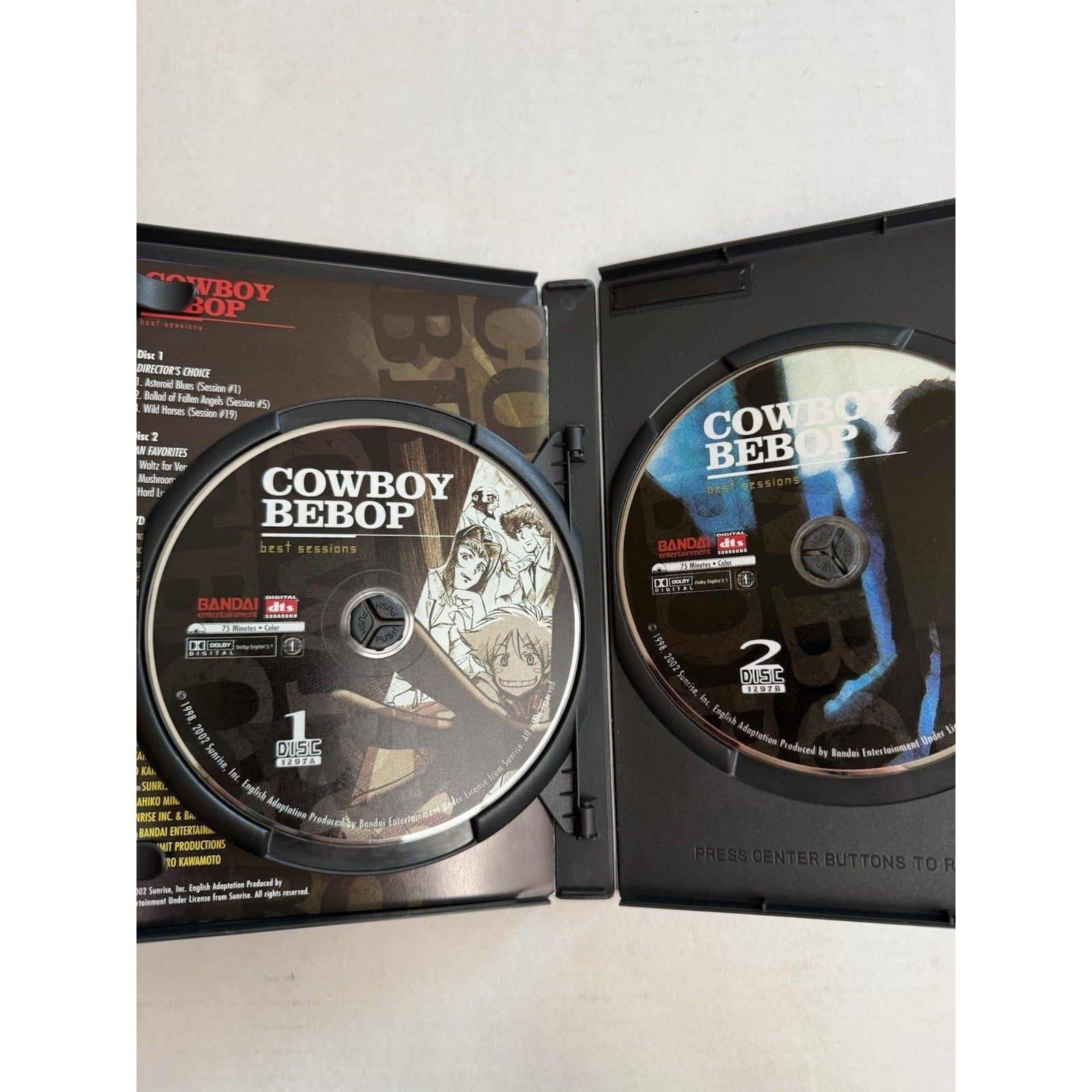Cowboy Bebop Best Sessions 2 - Disc DVD Set Bandai Entertainment Anime Watanabe - thriftgoblin
