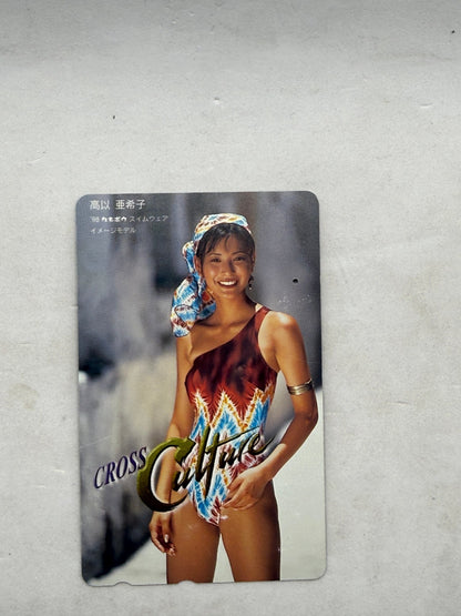 Cross Culture Akiko Takai Swimwear Image Model Unused Japanese Telephone Card (Teleca) - Thrift GoblinTrading Card