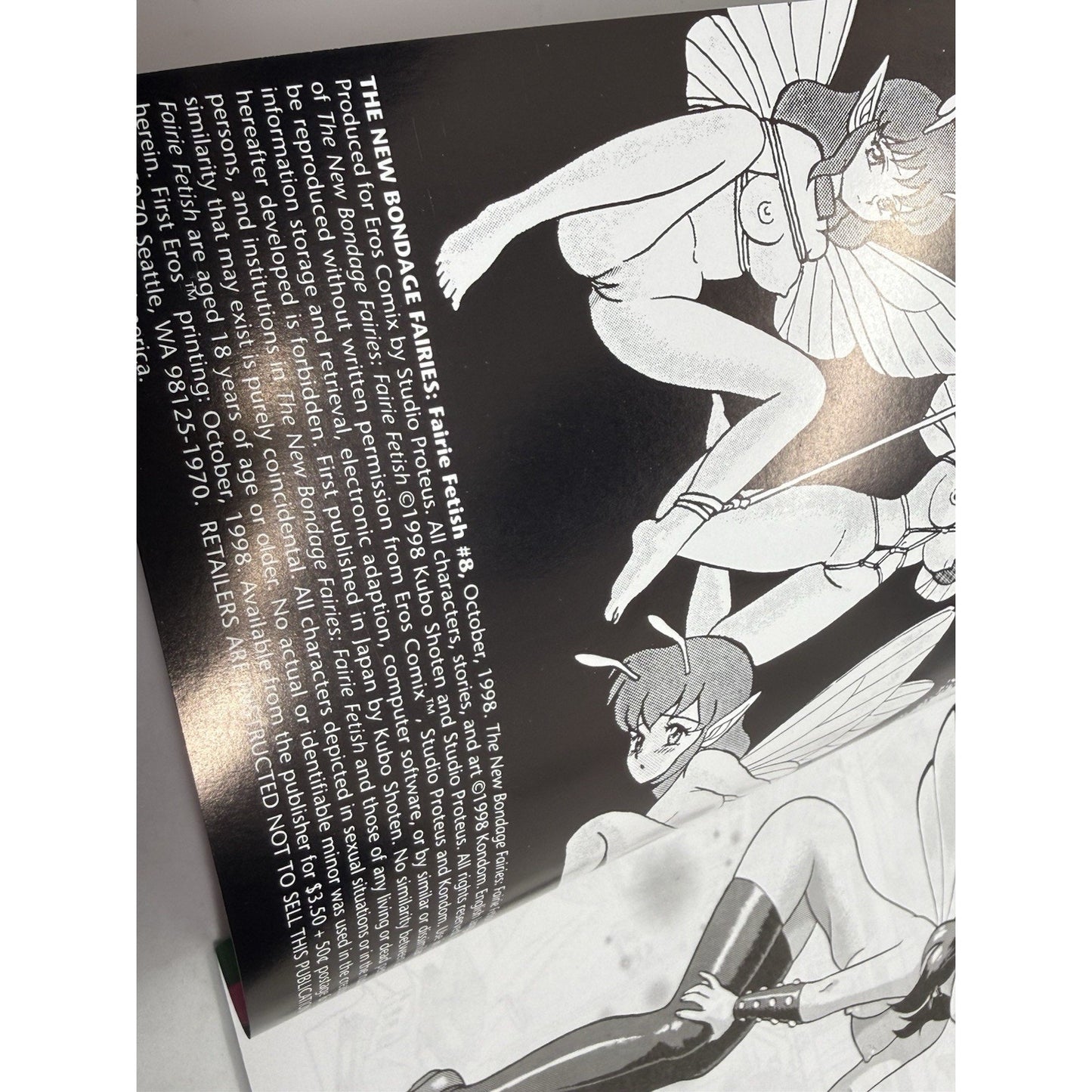 Vintage 1998 Bondage Fairies Comic Book #8 — Rare English Manga Issue
