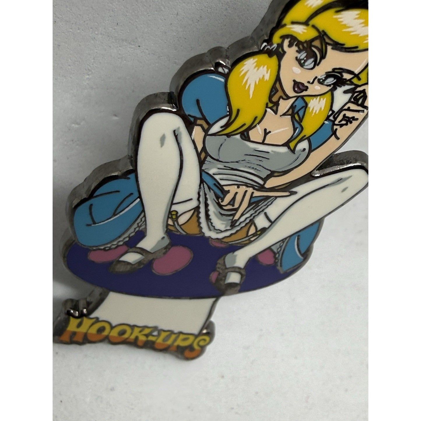 Hook-Ups Skateboard Enamel Pin Jeremy Klein Alice in Wonderland Enamel Adult