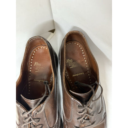 Allen-Edmonds Shoes Montgomery Split Toe Brown Lace Up US 12 D Dress Leather