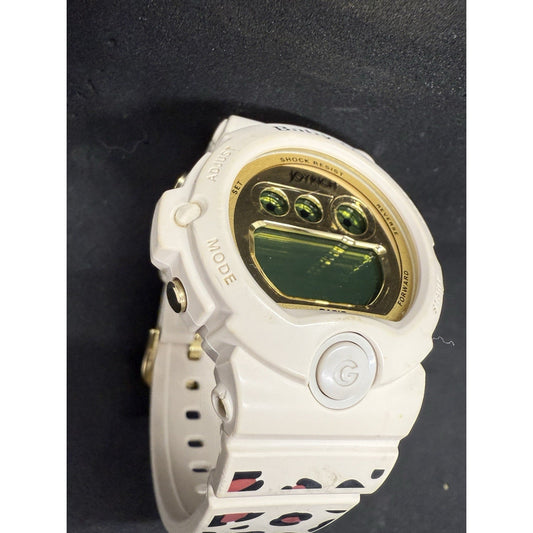 Casio Baby-G x Joyrich BG-6900JR White Leopard Gold Face Digital Watch Rare Cat