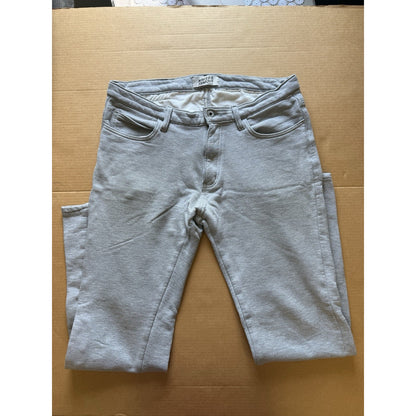 Naked & Famous Sweat Jeans Gray Fleece Joggers Men’s 33x36 Denim Look