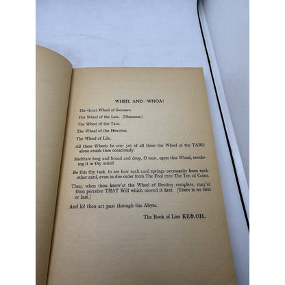 The Book of Thoth Aleister Crowley Egyptian Tarot Lancer 1st PB Occult 1969 Dark