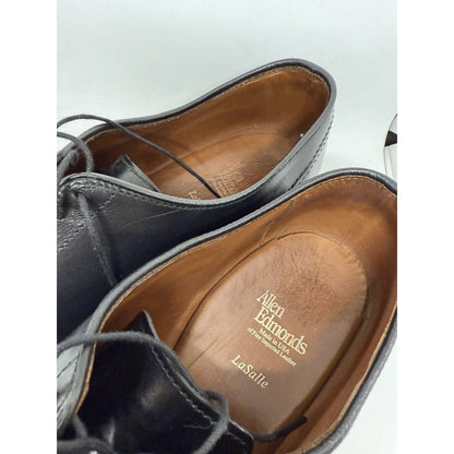 Allen Edmonds USA 12 D Black Leather Lasalle Split Toe Derby Dress Shoes Fancy