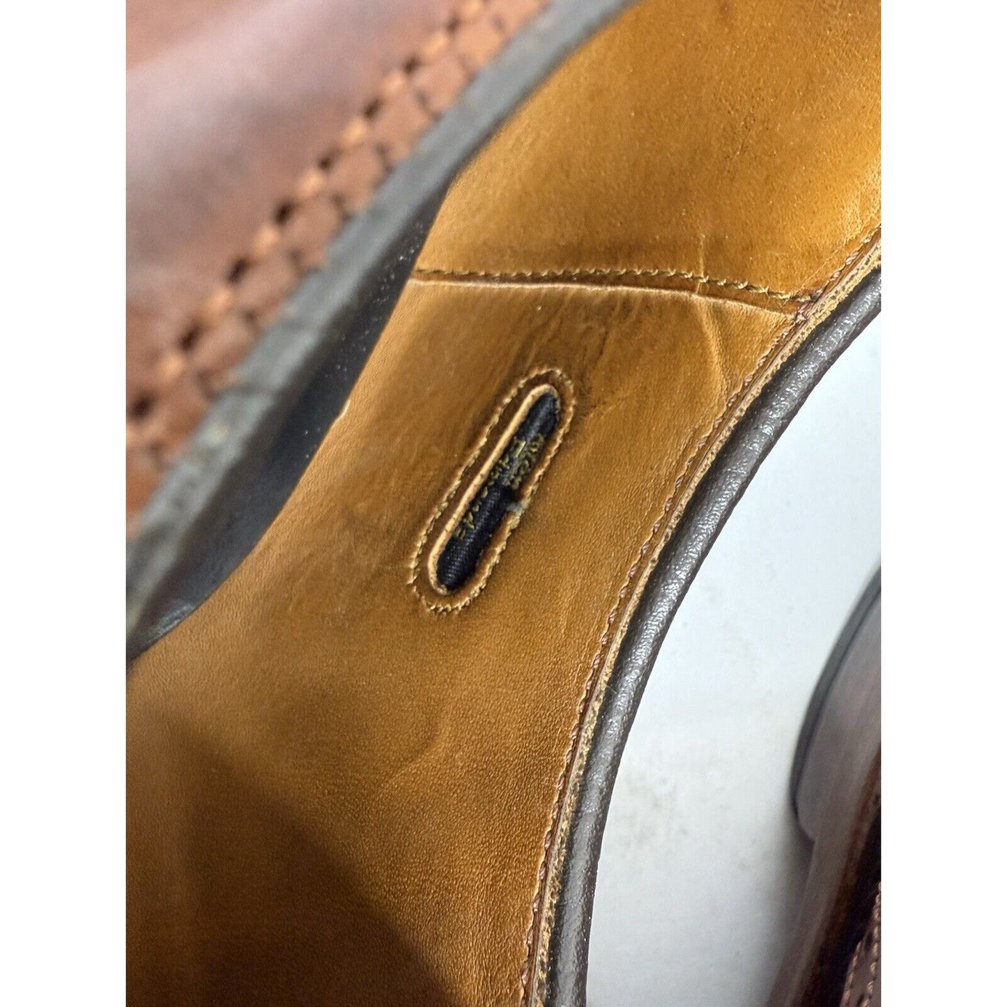 Allen Edmonds Men's Shoe 🇺🇸 Wendell Almond Bicycle-toe Derby 12D Dress Leather