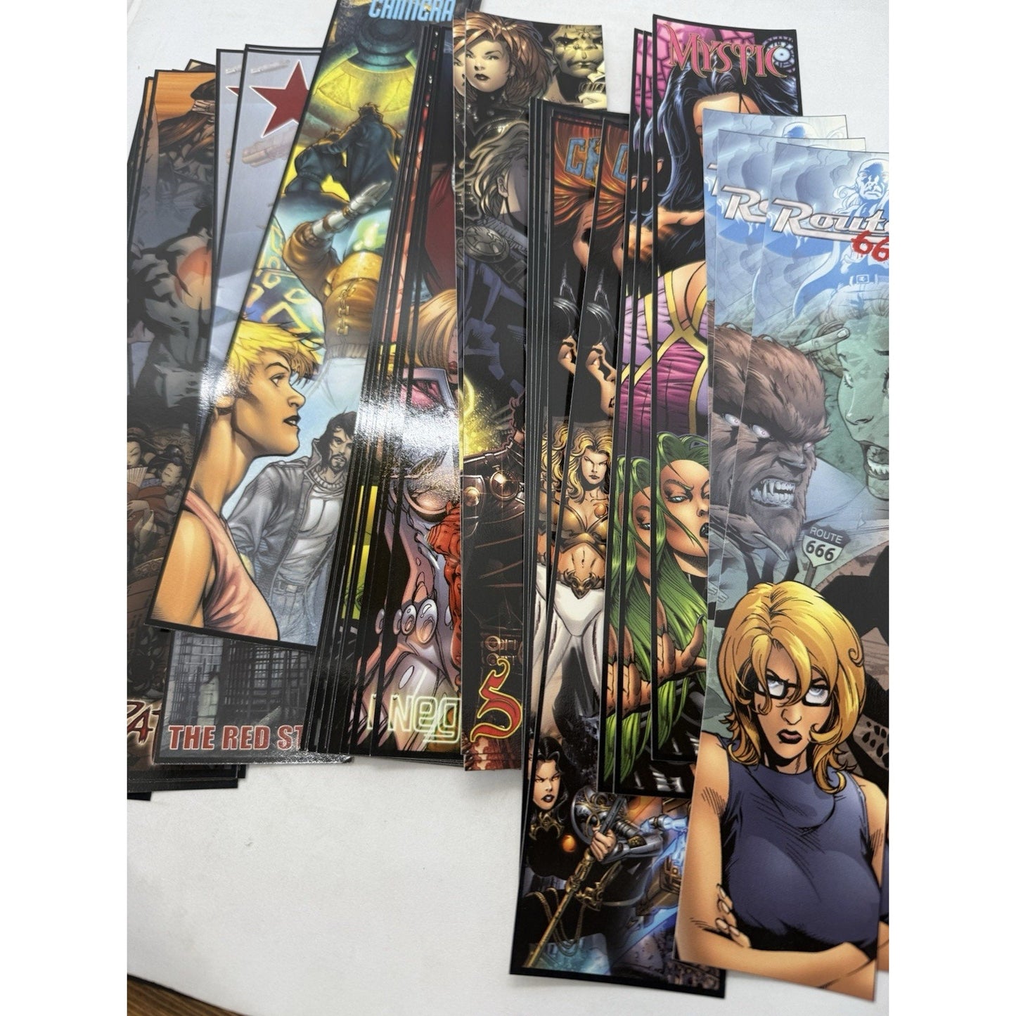 38 Comic Bookmarks Lot Sojourn, Mystic, Chimera, Route 666, The Path Set Adult