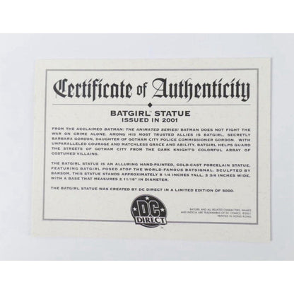 DC Direct Batgirl Statue 2001 LE/5000 Box & COA | Batman Animated Series Femme - thriftgoblin