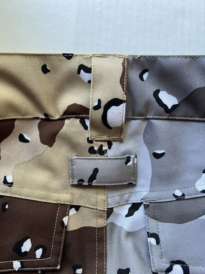 DC SHOES SNOWBOARD PANTS SPLIT CAMO 15k Waterproof Vents Brown Gray Winter Gear - thriftgoblin