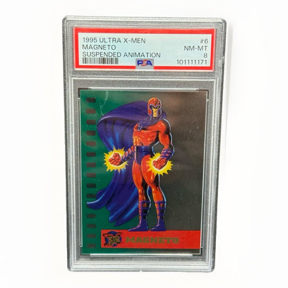 1995 Fleer Ultra X-Men Magneto Suspended Animation #6 PSA 8 Marvel Villain Clear