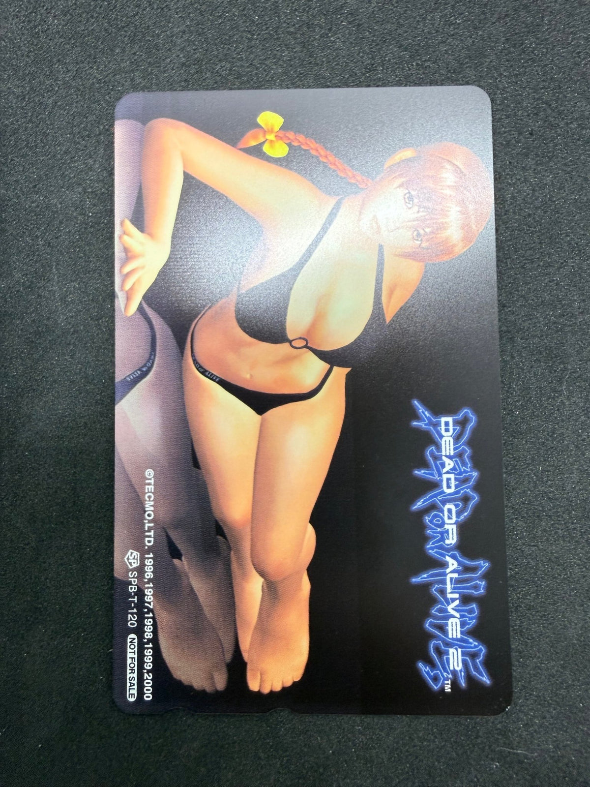 Dead or Alive 2 Black Swimsuit Not For Sale Unused Japanese Telephone Card (Teleca) - Thrift GoblinTelephone Card