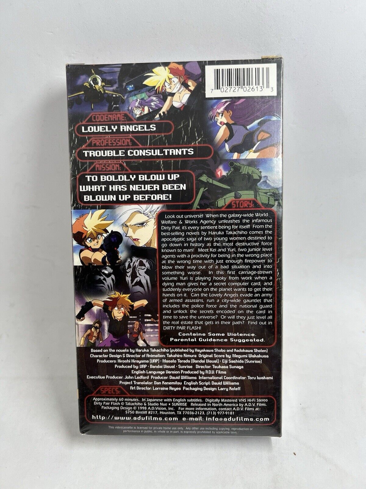 Dirty Pair Flash Act 1 [VHS], Good VHS, Charles Campbell, Steve Bulen, B, Tsukas - thriftgoblin