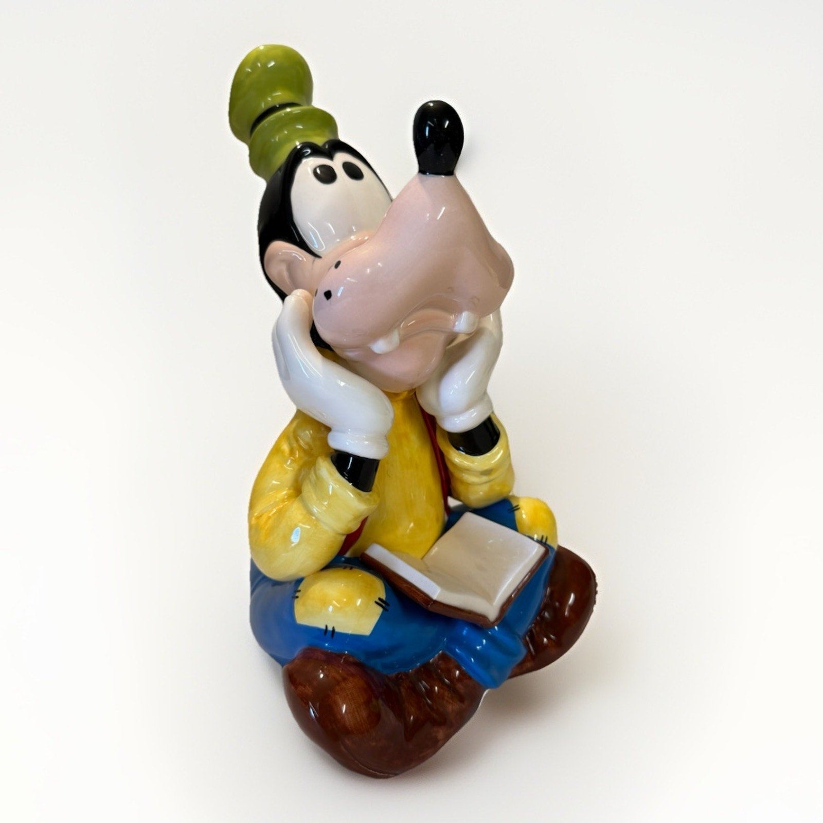 Disney Goofy Ceramic Music Figure Box It’s a Small World 12.5 Malaysia Book VTG - thriftgoblin