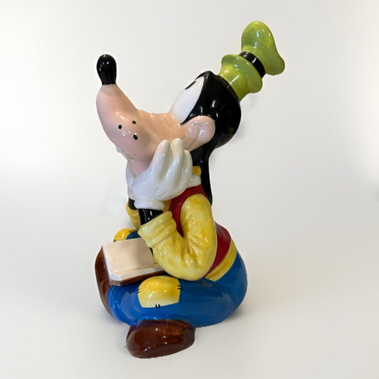 Disney Goofy Ceramic Music Figure Box It’s a Small World 12.5 Malaysia Book VTG - thriftgoblin