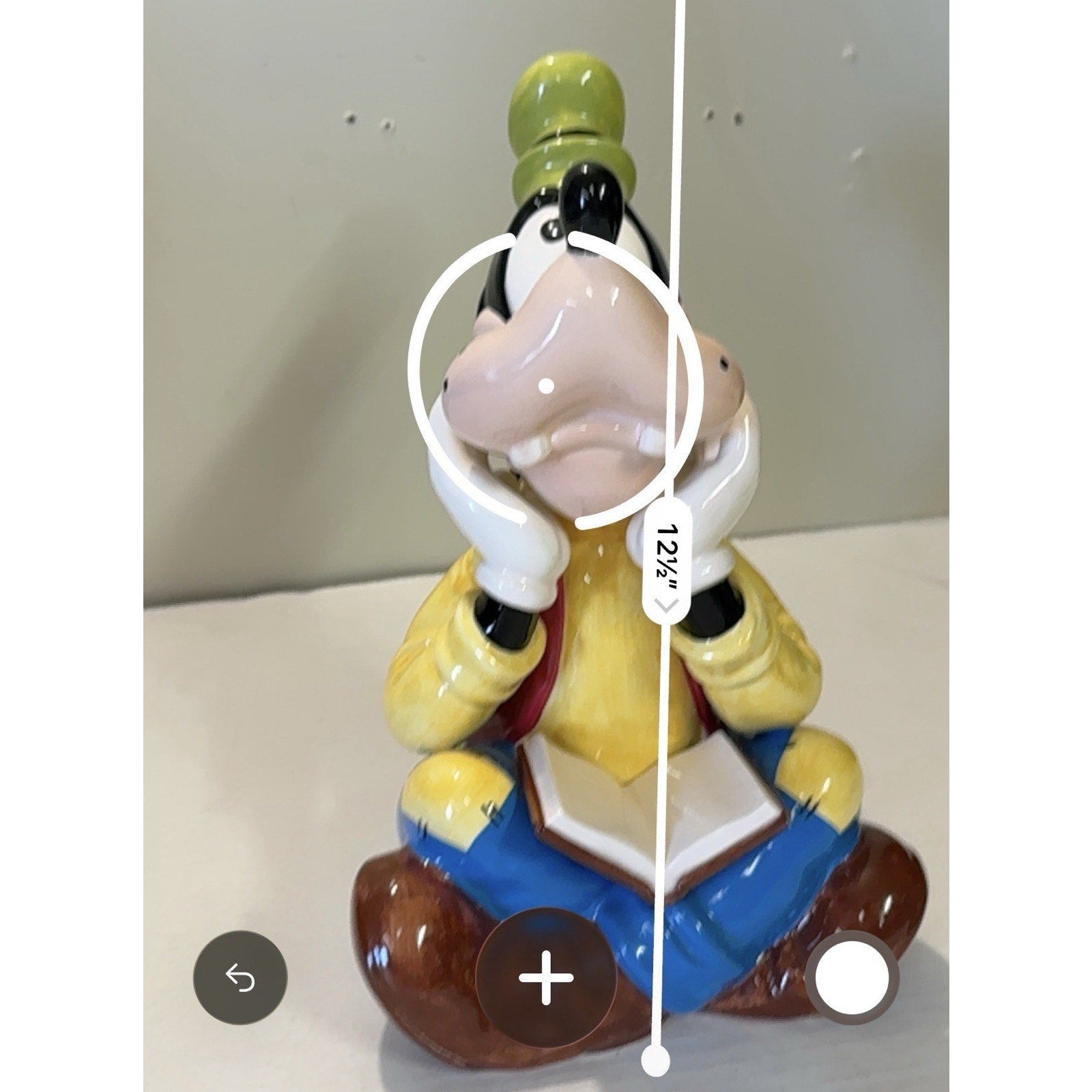 Disney Goofy Ceramic Music Figure Box It’s a Small World 12.5 Malaysia Book VTG - thriftgoblin