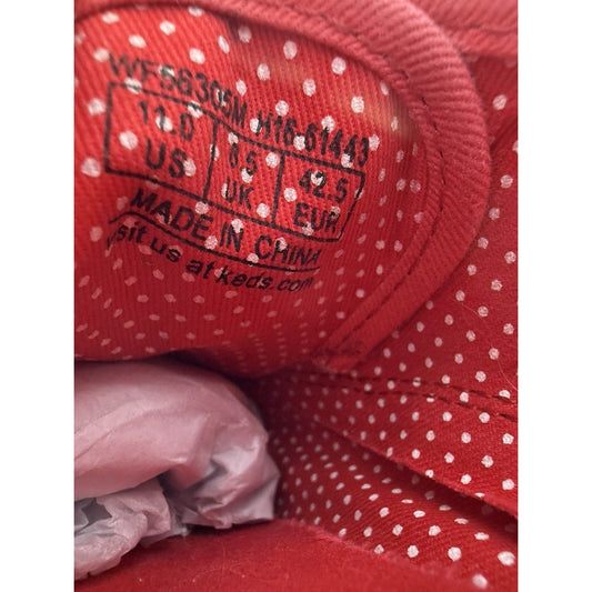 Disney Keds Minnie Mouse Red Canvas Sneakers Women’s 11 Lace Up Casual Shoes Fun - thriftgoblin