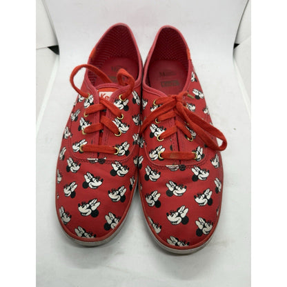 Disney Keds Minnie Mouse Red Canvas Sneakers Women’s 11 Lace Up Casual Shoes Fun - thriftgoblin