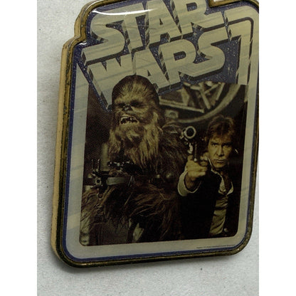 Disney Parks Star Wars Han Solo Chewbacca Trading Pin 2015 Retro Vintage Logo - thriftgoblin