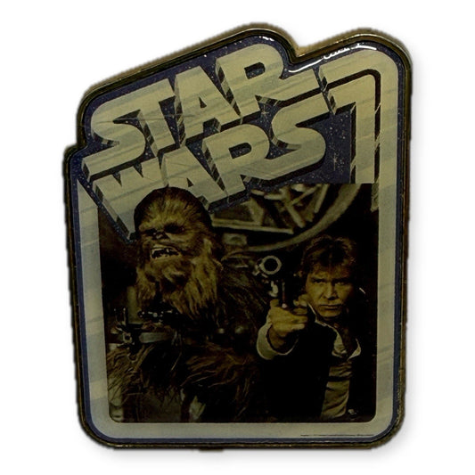 Disney Parks Star Wars Han Solo Chewbacca Trading Pin 2015 Retro Vintage Logo - thriftgoblin