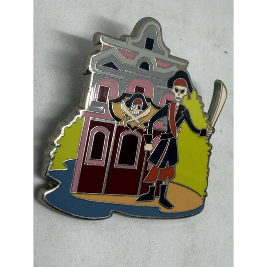 Disney Pirates Caribbean Trading Pin Skeleton Pirate House Enamel LE Disneyland - thriftgoblin