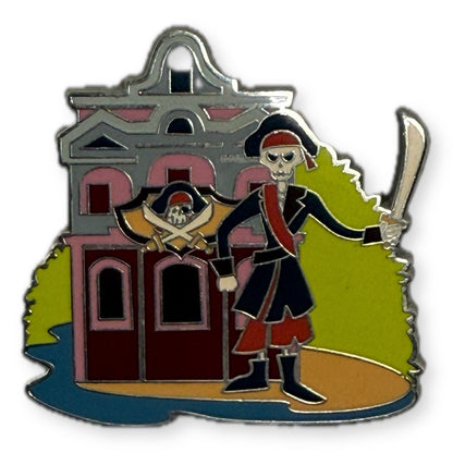 Disney Pirates Caribbean Trading Pin Skeleton Pirate House Enamel LE Disneyland - thriftgoblin