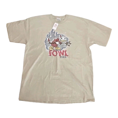 Disney Store Exclusive Donald Duck The Fowl Side Devil Tee Y2K NWT Tan XL Rare - thriftgoblin