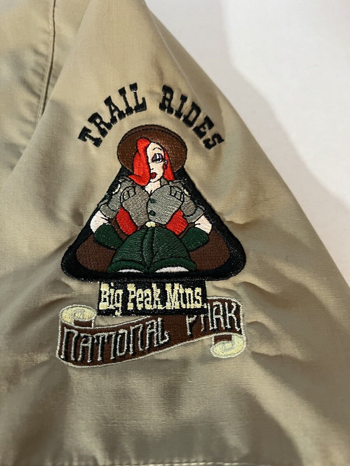 DISNEY WORLD JESSICA RANGER RABBIT TRAIL RIDES BROWN EMBROIDERED S/S SHIRT Adult - thriftgoblin