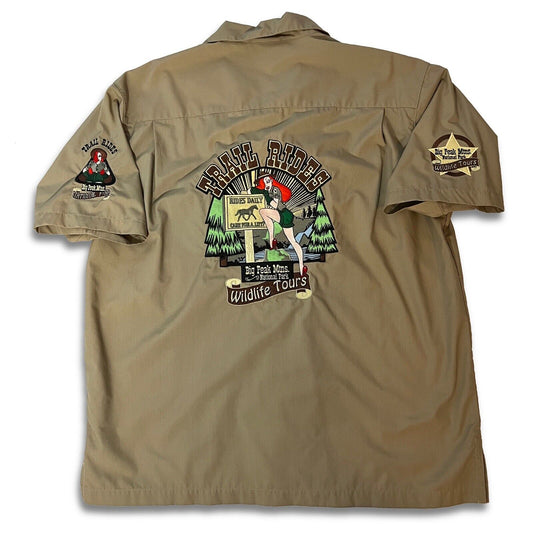 DISNEY WORLD JESSICA RANGER RABBIT TRAIL RIDES BROWN EMBROIDERED S/S SHIRT Adult - thriftgoblin