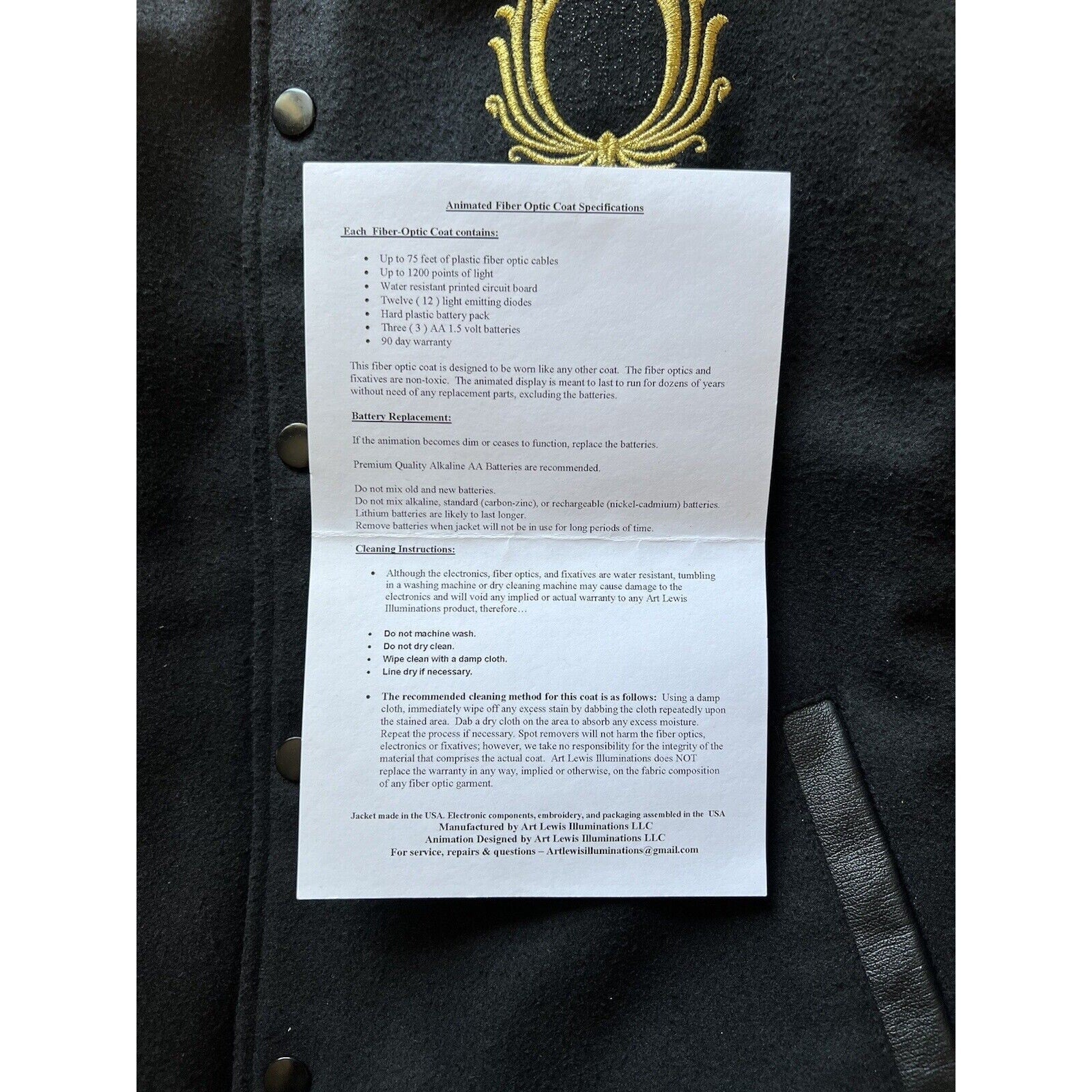 Disneyland Club 33 Varsity Jacket. 50th Anniversary. Art Lewis Illuminations. - thriftgoblin