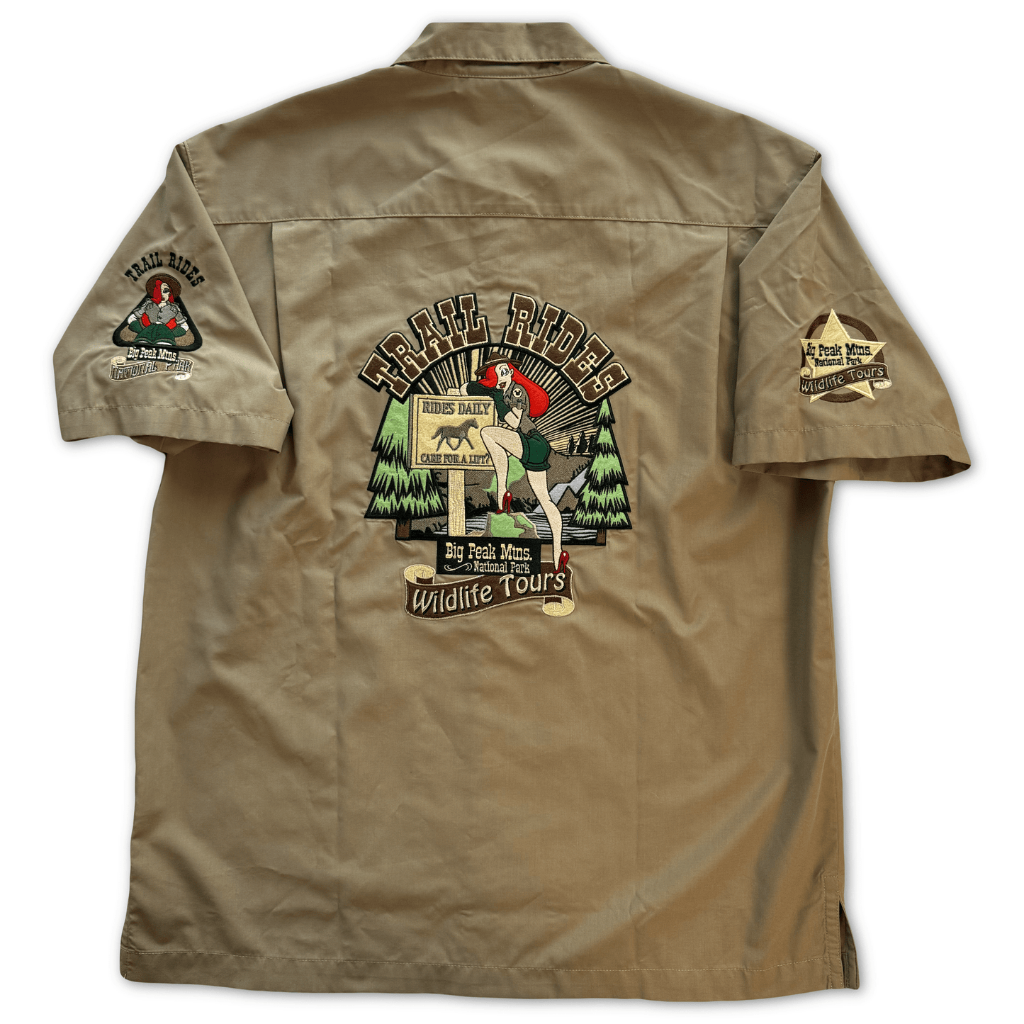 Disneyland Resort Ranger Rabbit Trail Rides Cast Member Shirt Jessica Rabbit S - thriftgoblinTops