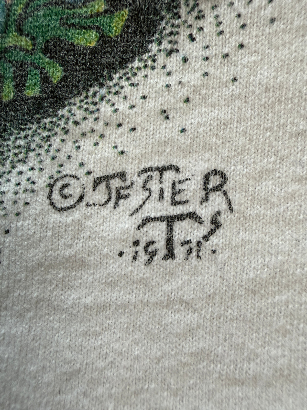 Vintage Psychedelic Jester Surf Eye Graphic Tee Fruit of the Loom XL White Single Stitch