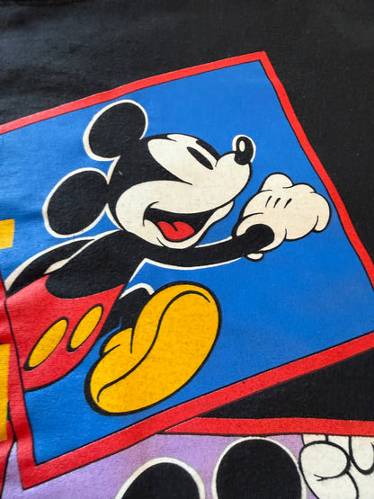Vintage Mickey & Co Do It Long Sleeve Mock Neck Tee J.G. Hook L Faded Black