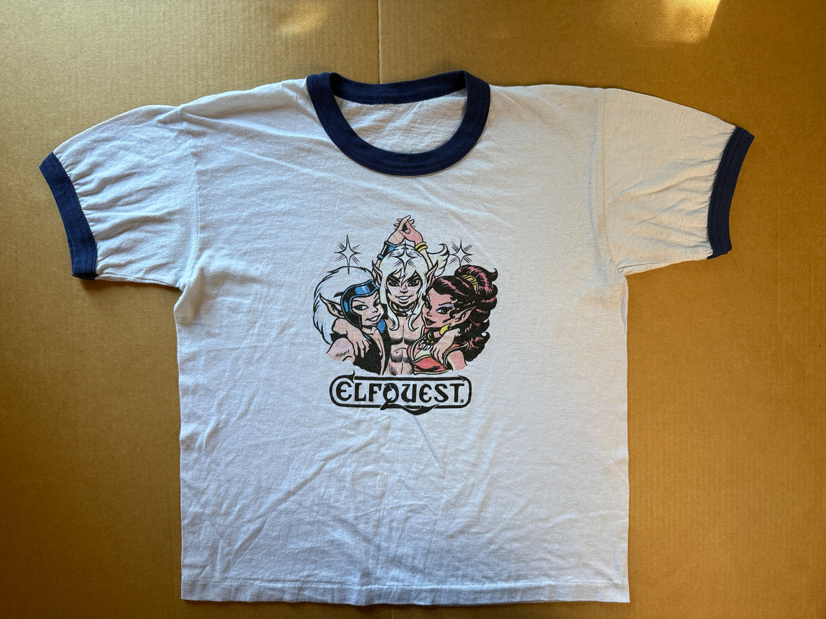Vintage Elfquest Graphic Tee Navy Ringer