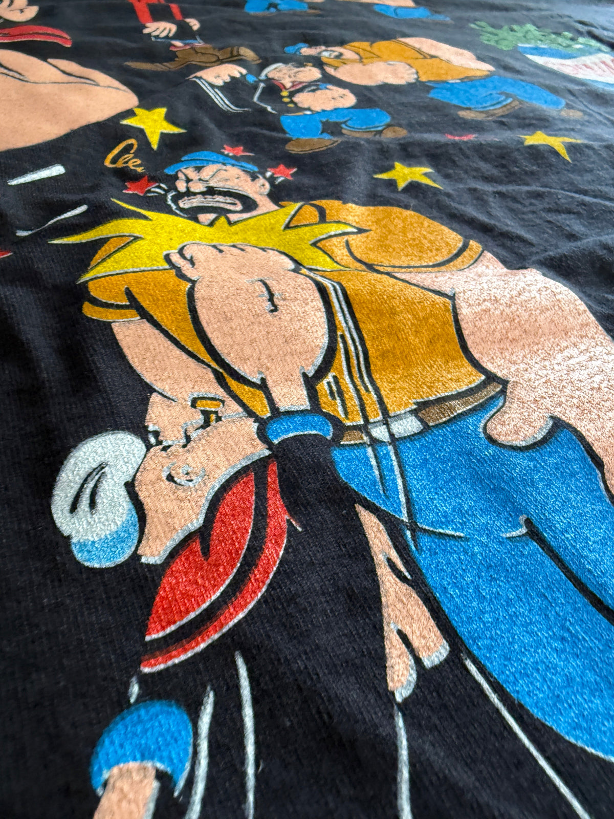 Popeye print texture detail