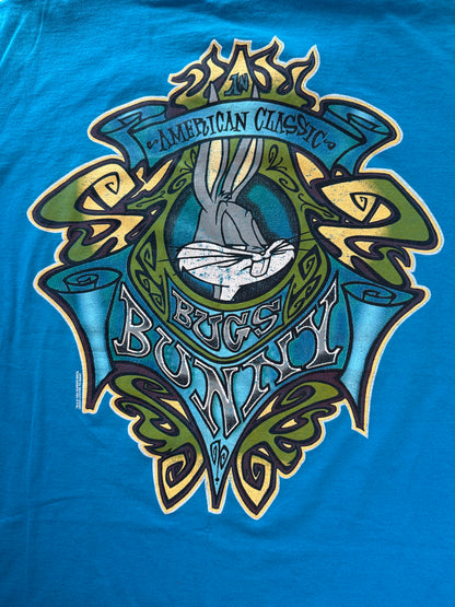 Vintage 1993 Bugs Bunny American Classic Graphic Tee Anvil XL Teal
