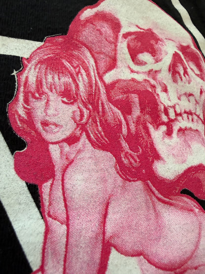 HUF x Erostika tee, close up of white triangle print