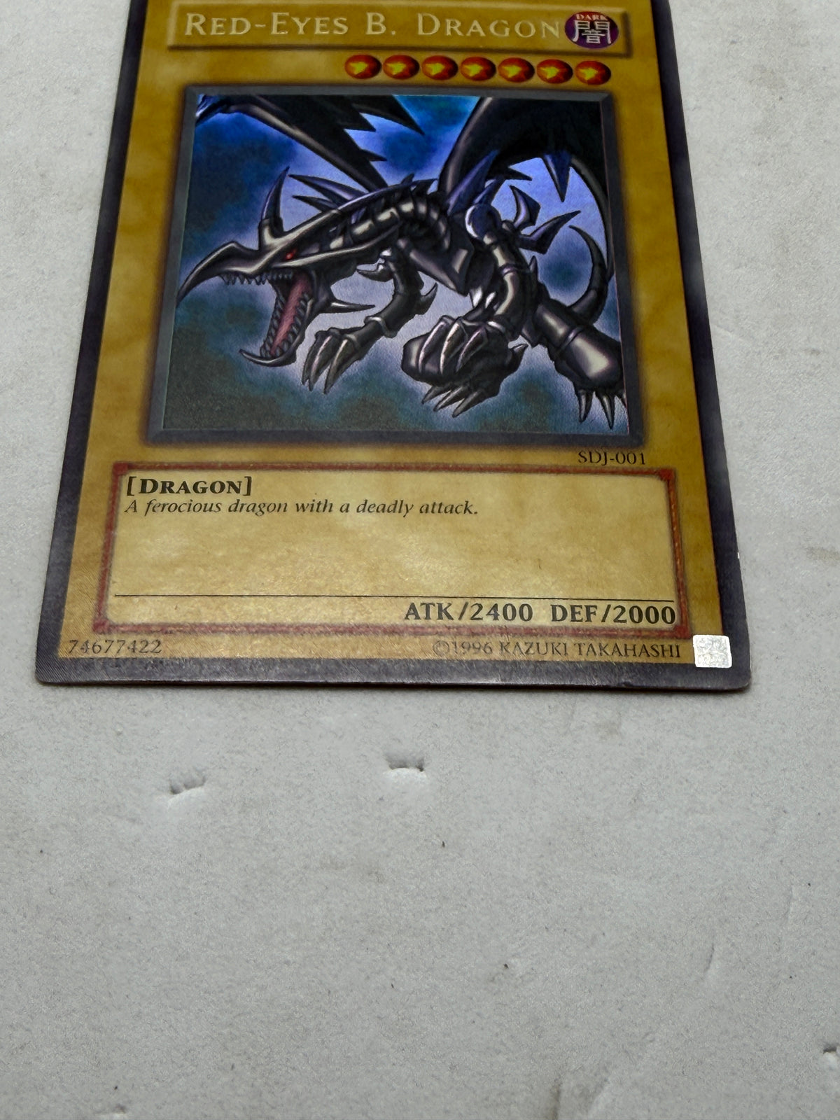 Yu-Gi-Oh Red-Eyes B. Dragon SDJ-001 Card