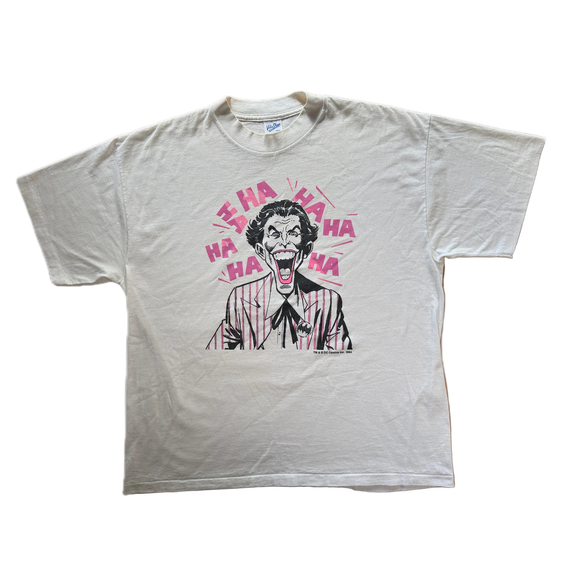 Vintage Joker HA HA Graphic Tee Velva Sheen XL White Single Stitch