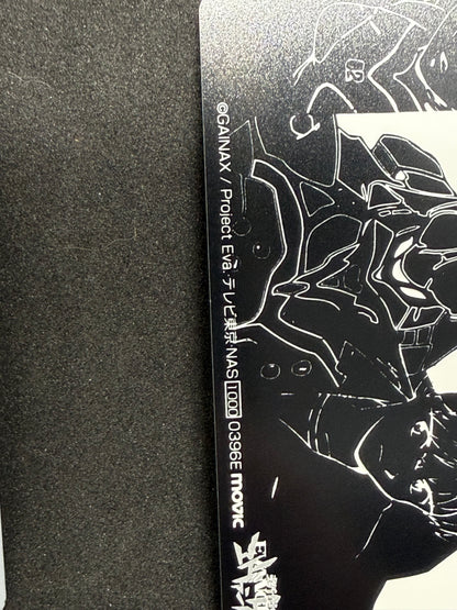 Evangelion black and white line art telephone card