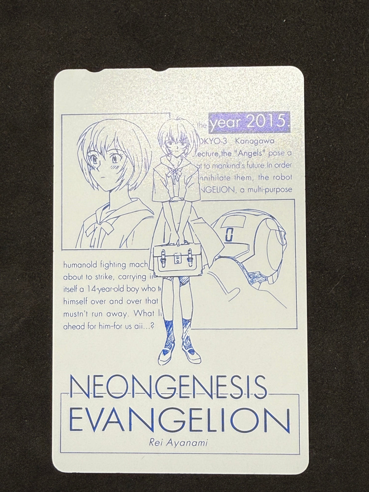 Evangelion white cast lineup telephone card
