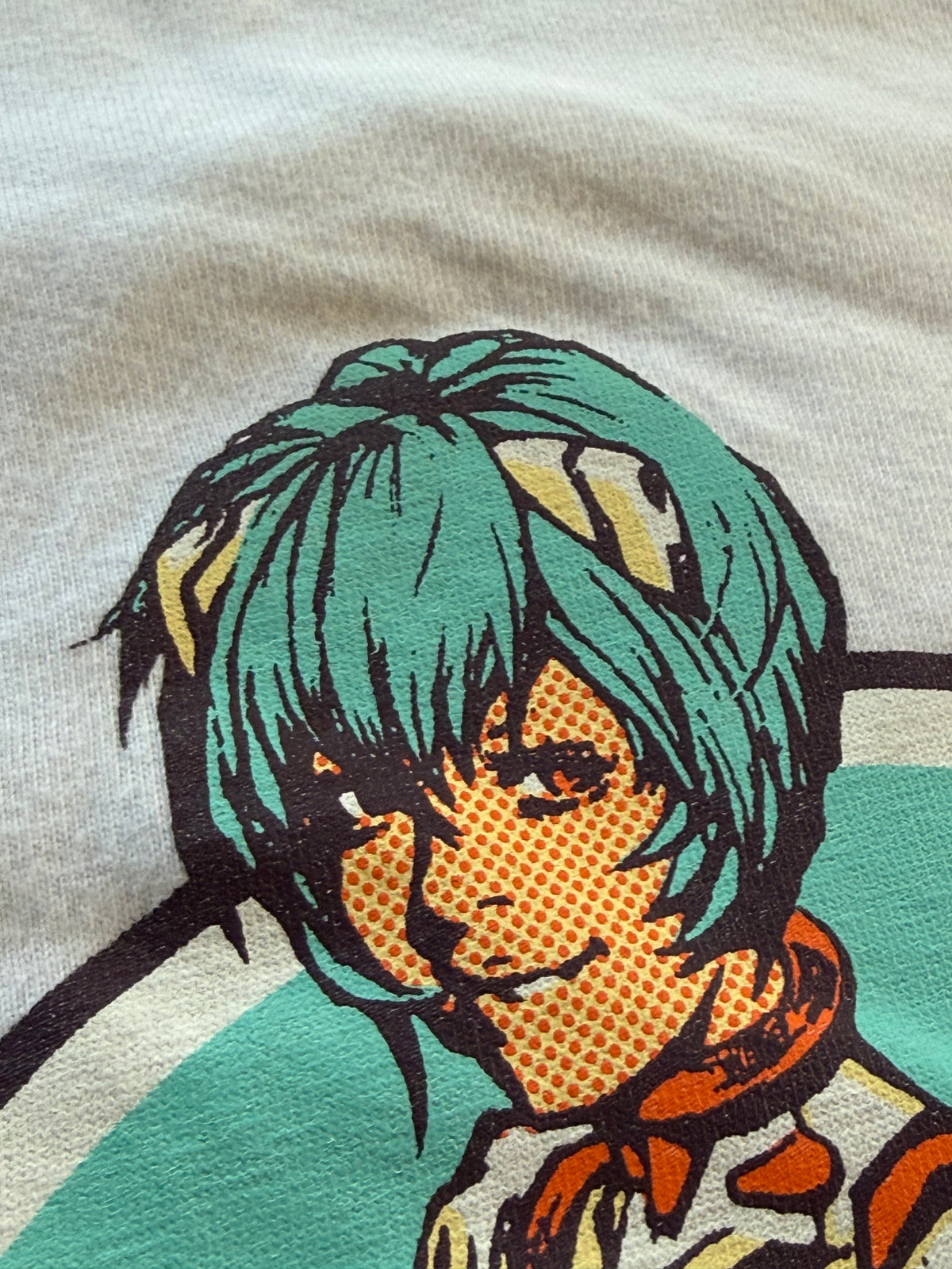 Rei Ayanami face graphic close up