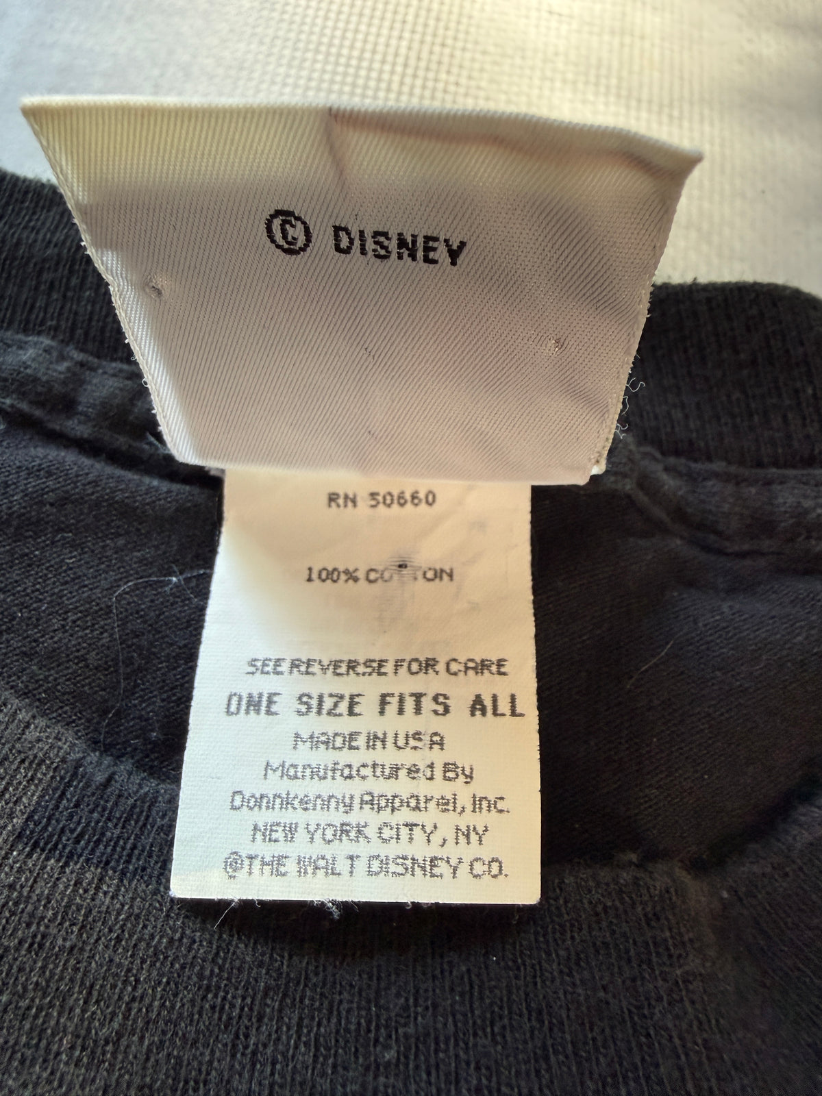 Vintage Mickey & Co Hi Folks Star Graphic Tee Donnkenny One Size Black Faded
