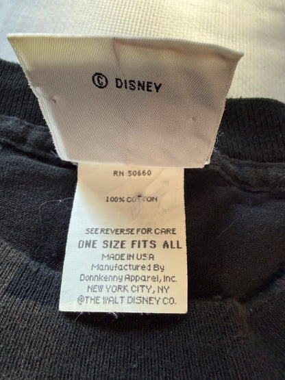 Vintage Mickey & Co Hi Folks Star Graphic Tee Donnkenny One Size Black Faded
