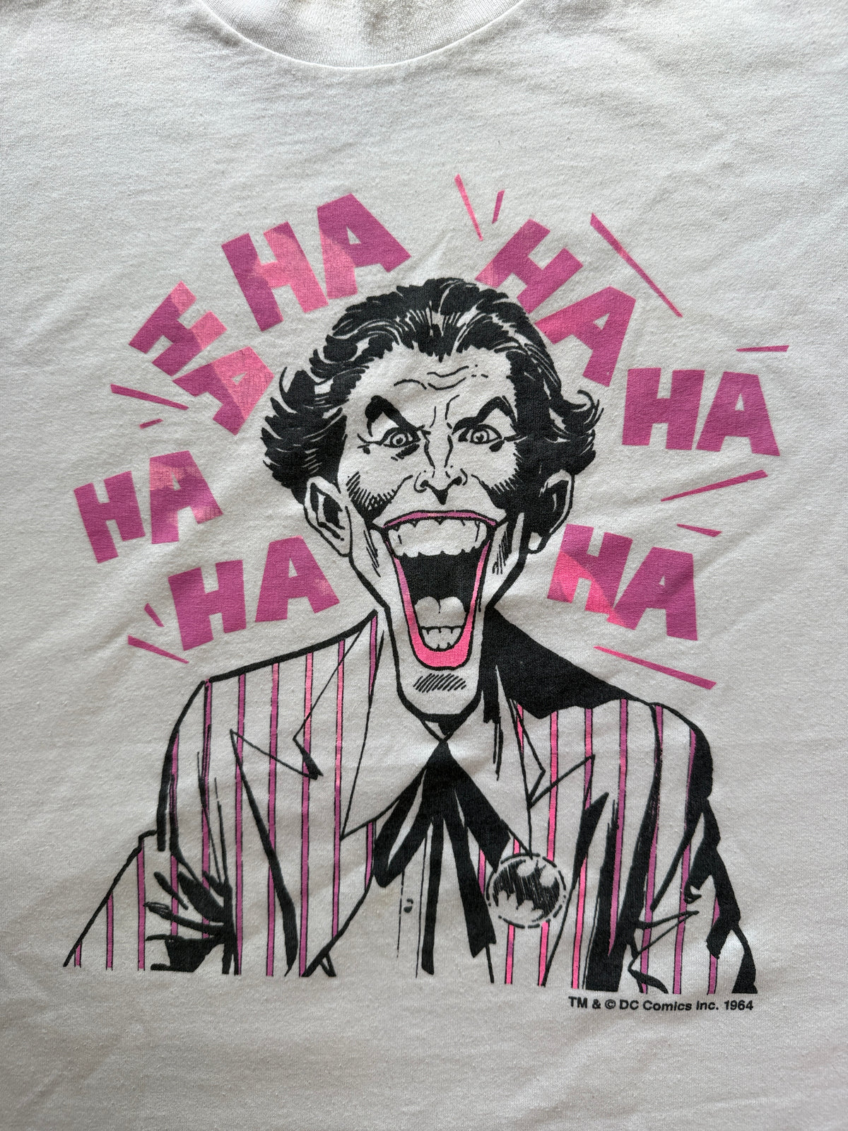 Vintage Joker HA HA Graphic Tee Velva Sheen XL White Single Stitch