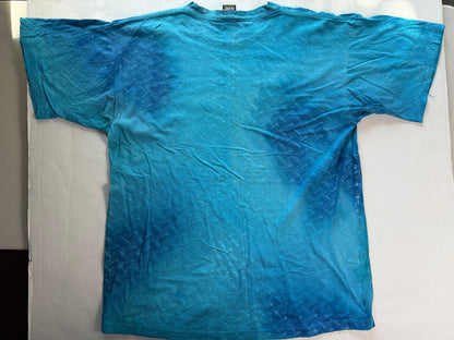 Vintage Goofy Graphic Tee Mottled Blue Acid Wash Mickey Unlimited XL